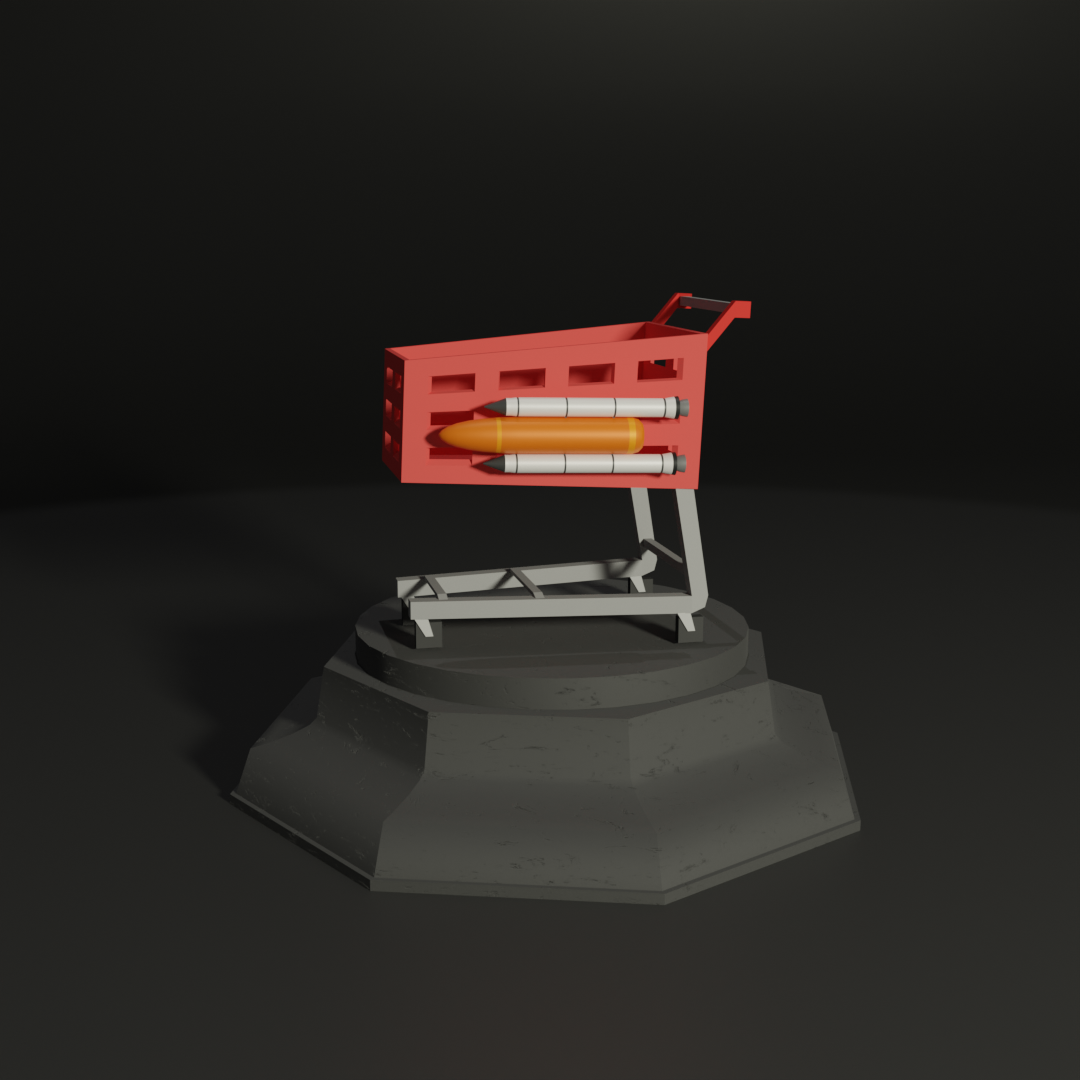 Shopping cart inside forcefield