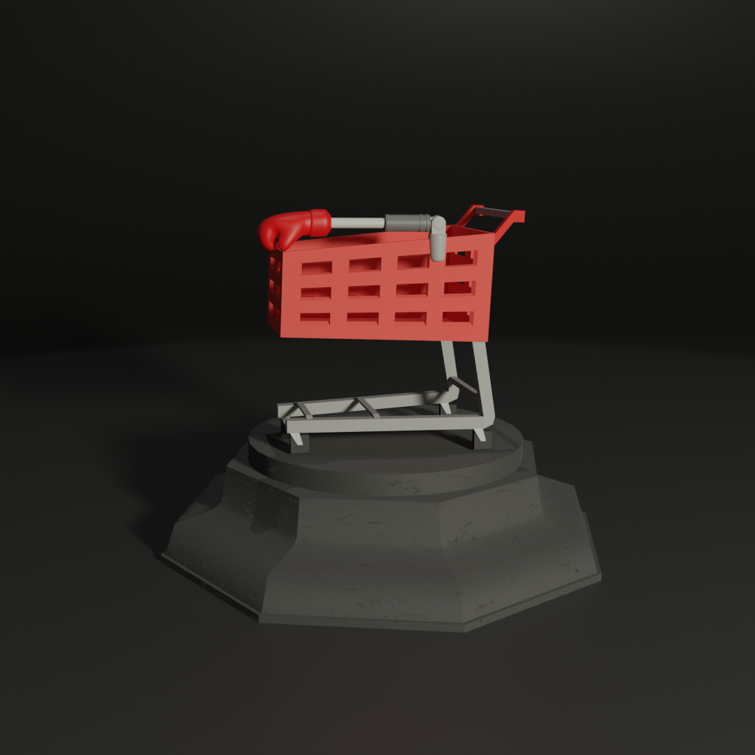 Shopping cart inside forcefield